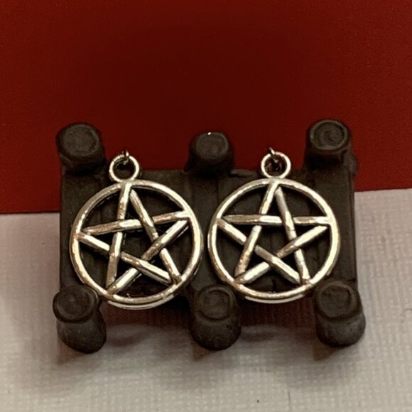 Pentagram Earring, Pentagram Jewelry, Punk Goth Jewelry, Punk Goth Earring, Gift - Picture 3 of 6